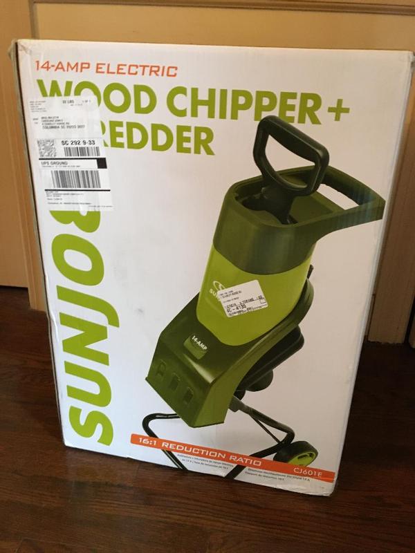 Sun-Joe-14-AMP-Electric-Wood-Chipper/Shredder---CJ601E- Sun-Joe-14-AMP-Electric-Wood-Chipper/Shredder---CJ601E-