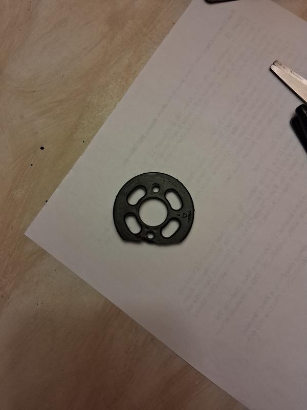 This is what holds the motor.