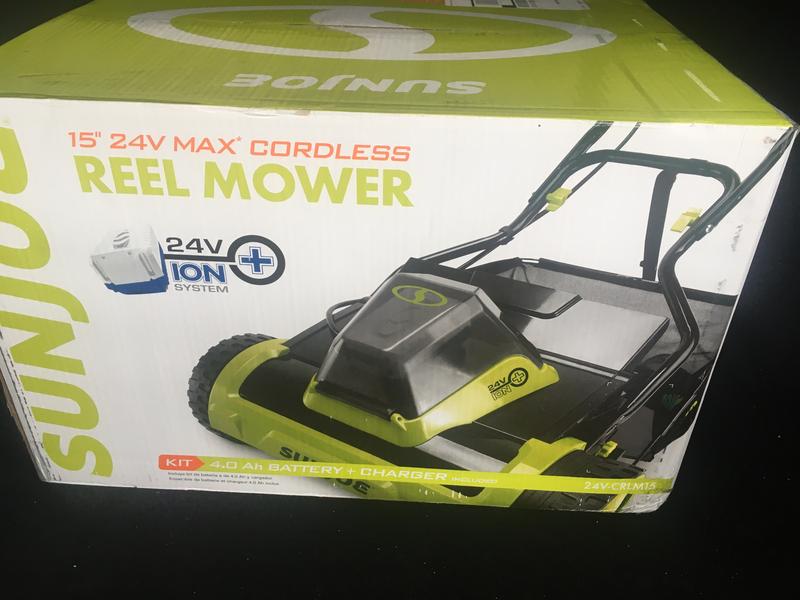Sun Joe 24V-CRLM15-CT 24-Volt iON+ Cordless Push Reel Mower w/Rear  Collection Bag, Tool Only (Battery + Charger Not Included) : :  Patio, Lawn & Garden