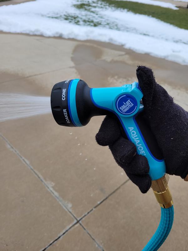 Aqua Joe Heavy Duty Metal Adjustable Hose Nozzle w/ Smart Aqua Joe Heavy Duty Metal Adjustable Hose Nozzle w/ Smart