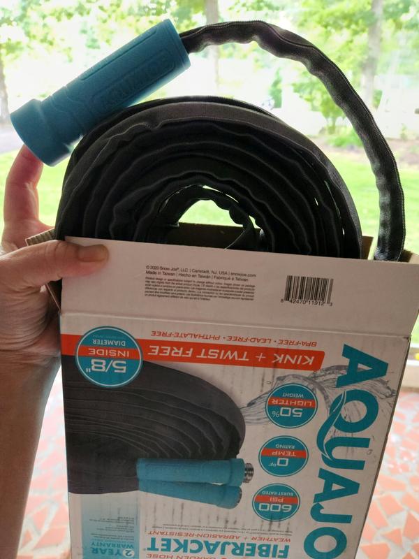 J―fish AQUA JOE Pro 5/8-in x 50-ft-Duty Kink Free Woven Gray Hose