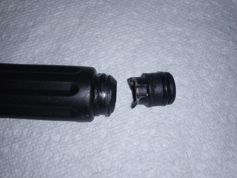 The plastic is entirely too soft and didn't just break, it kind of tore like pulling taffy.