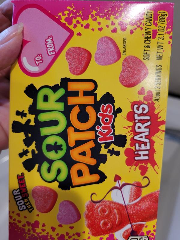 SOUR PATCH KIDS Soft & Chewy Valentines Day Candy Hearts, 10 oz
