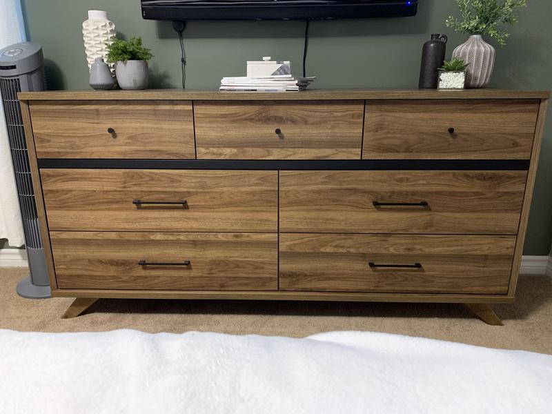 Flam 7 drawer double outlet dresser