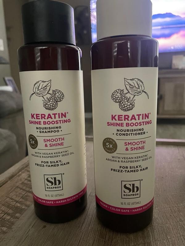 Keratin & Raspberry Seed Oil Smoothing Shampoo + Conditioner