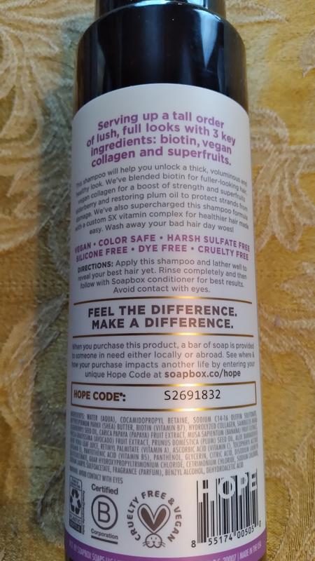 Soapbox shampoo hot sale ingredients