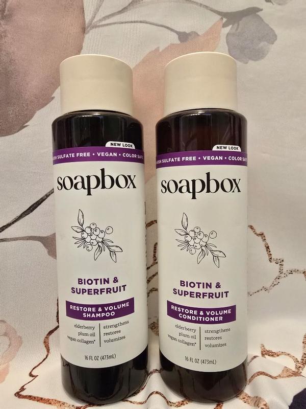 Biotin & Superfruit Volumizing Shampoo + Conditioner Set - 1 Liter