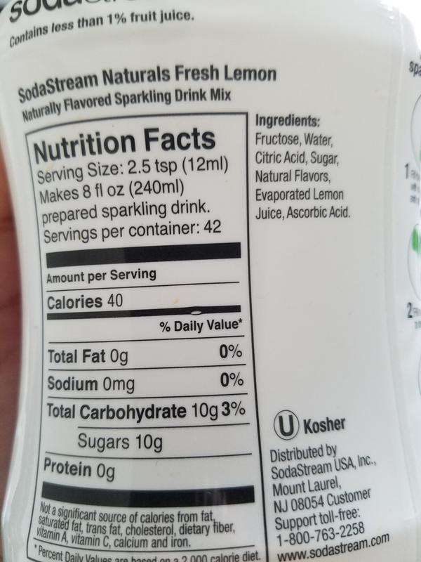 Skinny Girl Lemon 'natural' flavor