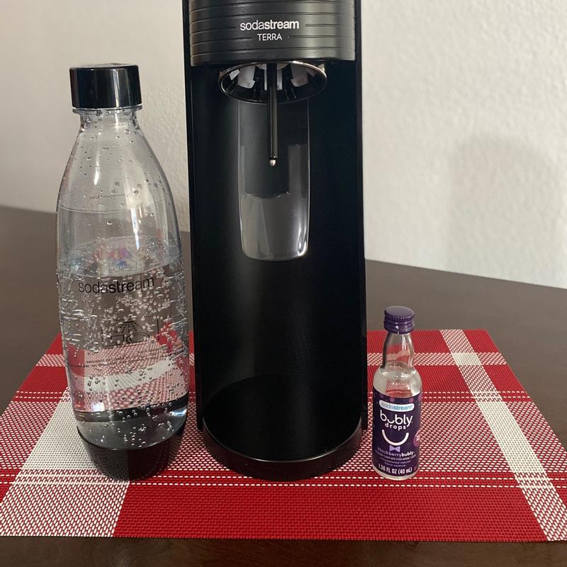 SodaStream Terra Starter Kit w/ Cherry Bubly Designed Bottle