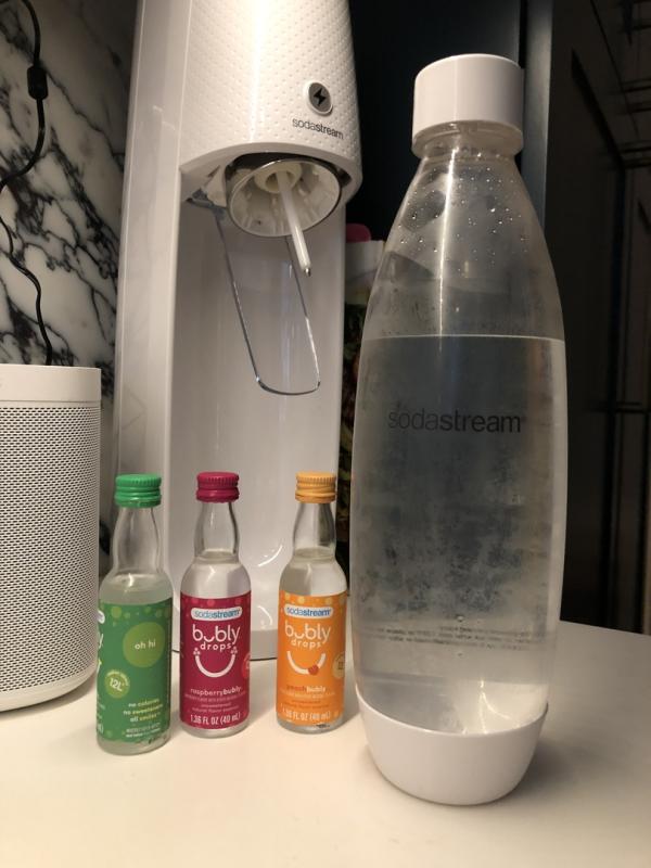 SodaStream Aqua Fizz Sparkling Water Maker with Glass Carafe Bottles