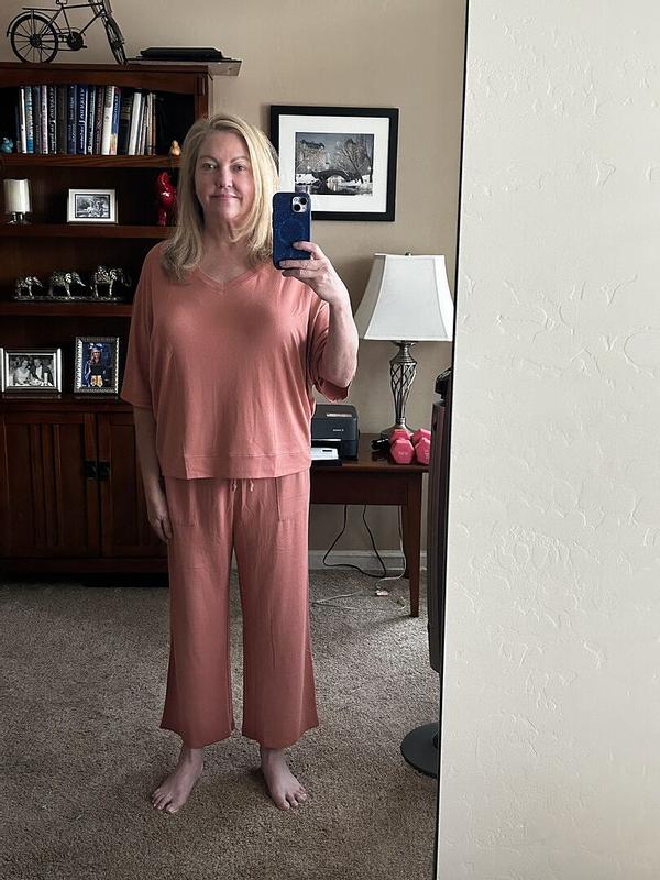 Customer photo for "Soft and Flattering Lounge/Casual Set"
