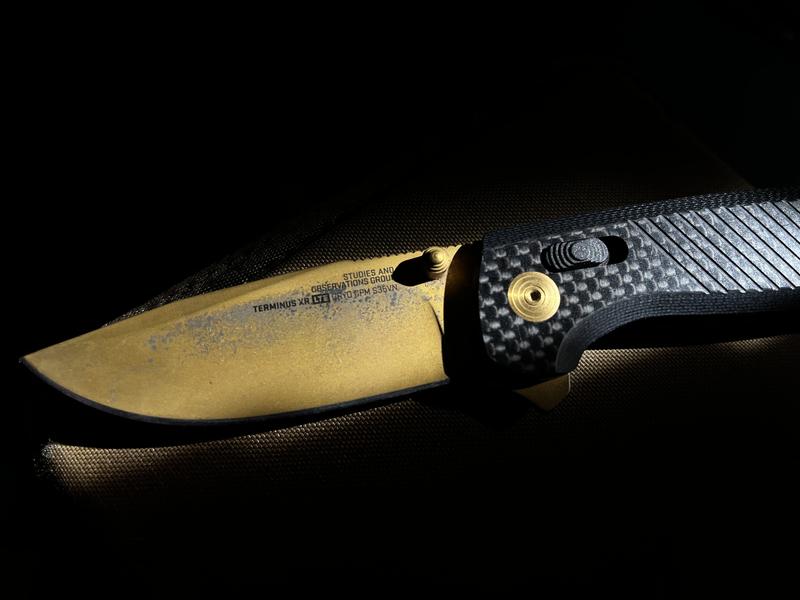 Terminus XR LTE - Carbon + Gold | Daily Carry Folding Knife Terminus XR LTE - Carbon + Gold | Daily Carry Folding Knife