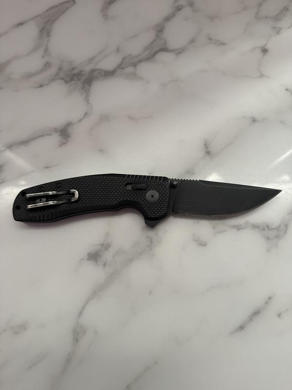 SOG-TAC XR - Blackout, Serrated | Professional Use Folding Knife