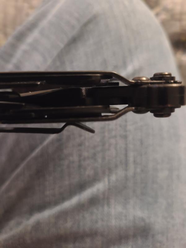 Scissors intrude on pliers when folding