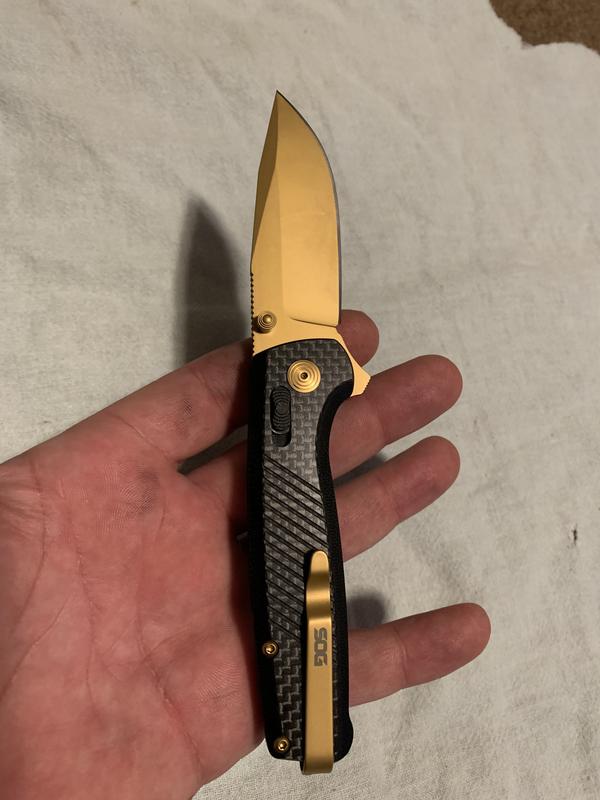 Terminus XR LTE - Carbon + Gold | Daily Carry Folding Knife Terminus XR LTE - Carbon + Gold | Daily Carry Folding Knife