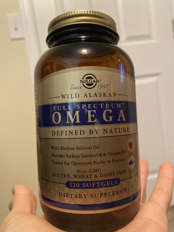 Full Spectrum Omega Salmon Oil Softgels Heart Health Solgar