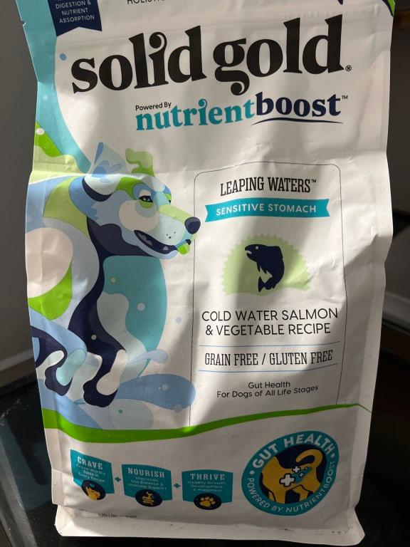 Solid gold leaping sale waters dog food