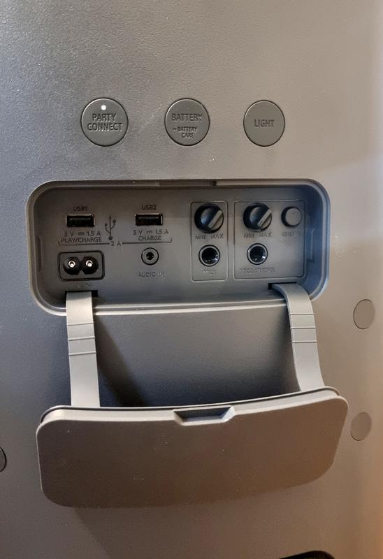 Access panel for charging and other audio visual ports