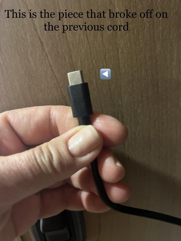 Charging cord clip broke off