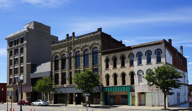 Old downtown Alliance, Ohio building.