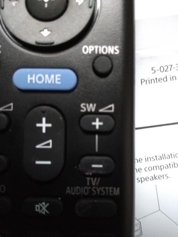 An individual setting on the remote control allows you to pump up the bass!