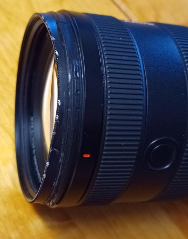 Dented filter on my 20-70mm G