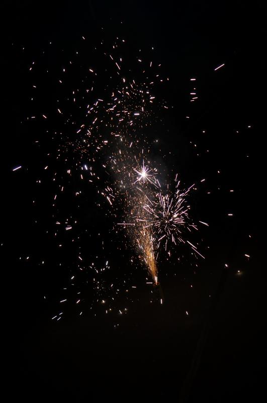 Lowlight High Speed shot of fireworks