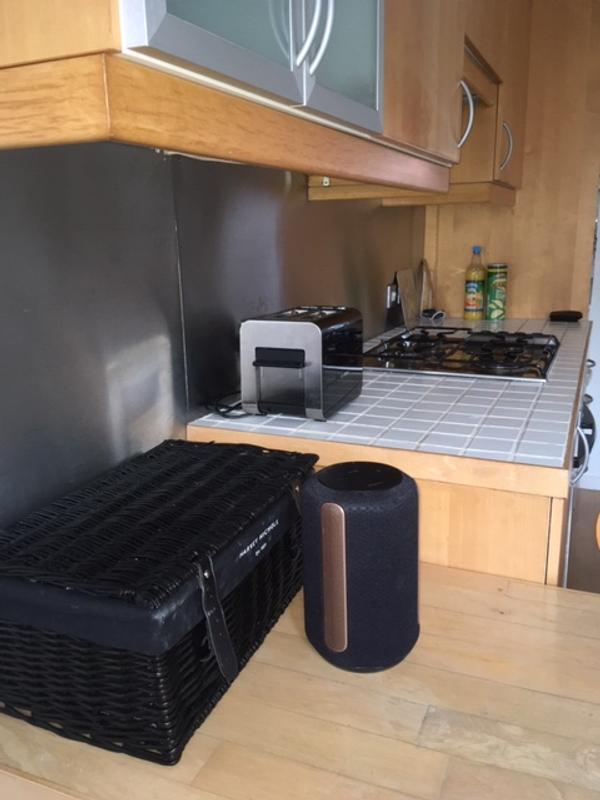 Sony speaker in the kitchen
