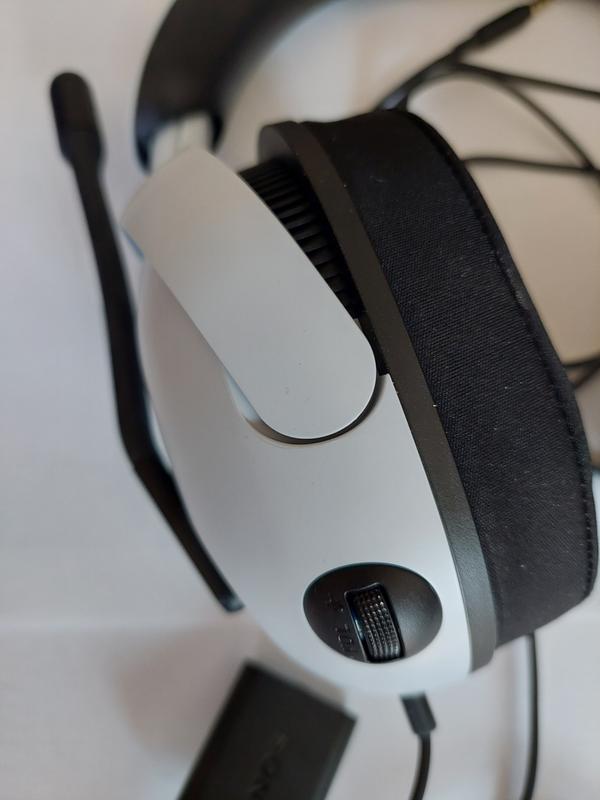 Left Earpiece with microphone which hinges forwards