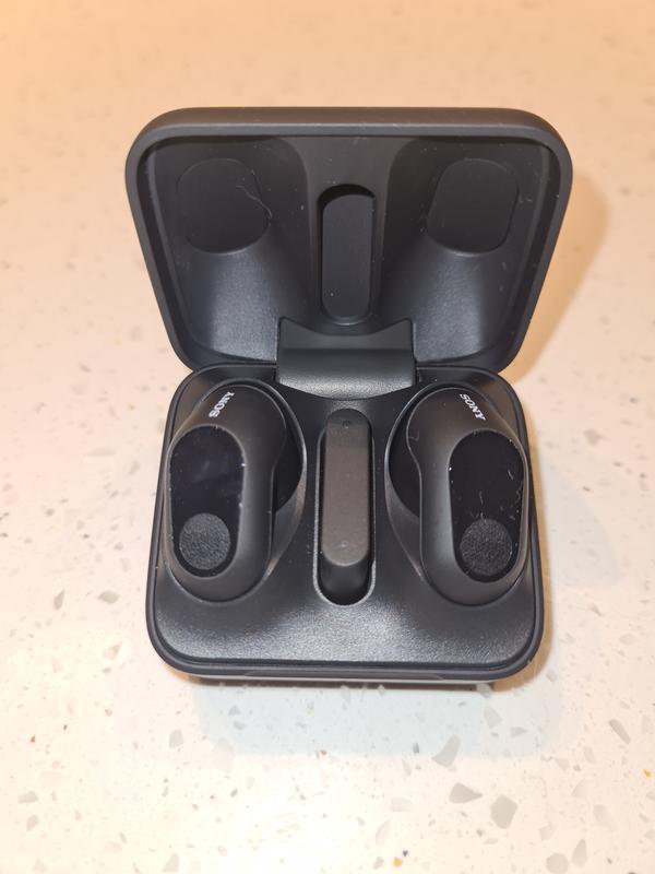 Buds and switch on charging case.