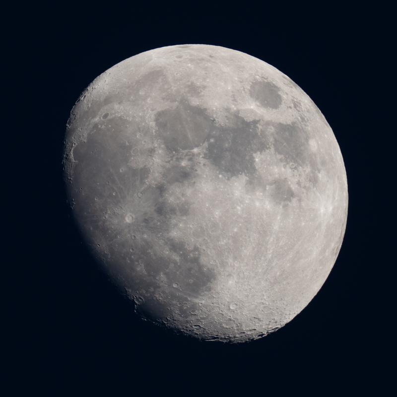 Moon @1200mm very light crop of full-frame to get 1:1 aspect ratio