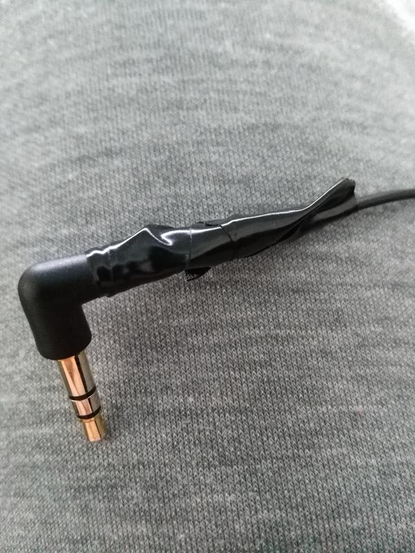 L shaped peices with tape after the wire being exposed