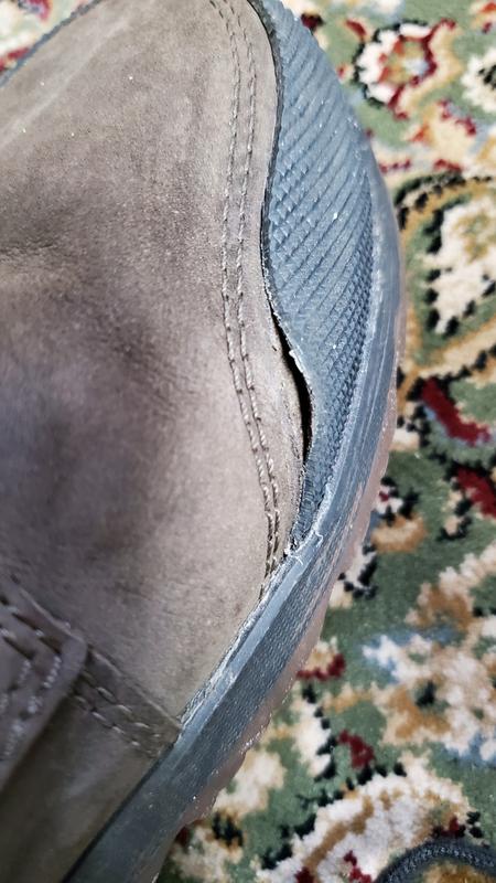 Toe rubber peeling off