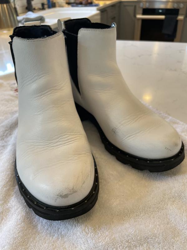 Fun but white leather isn’t forgiving