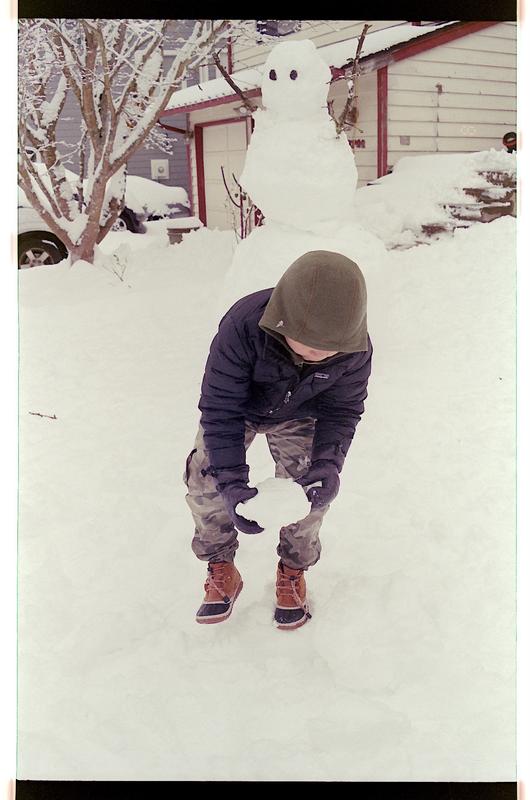 Making a baby snowman