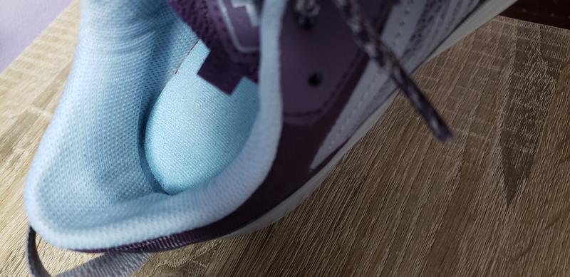 Squished down padding creating low bump