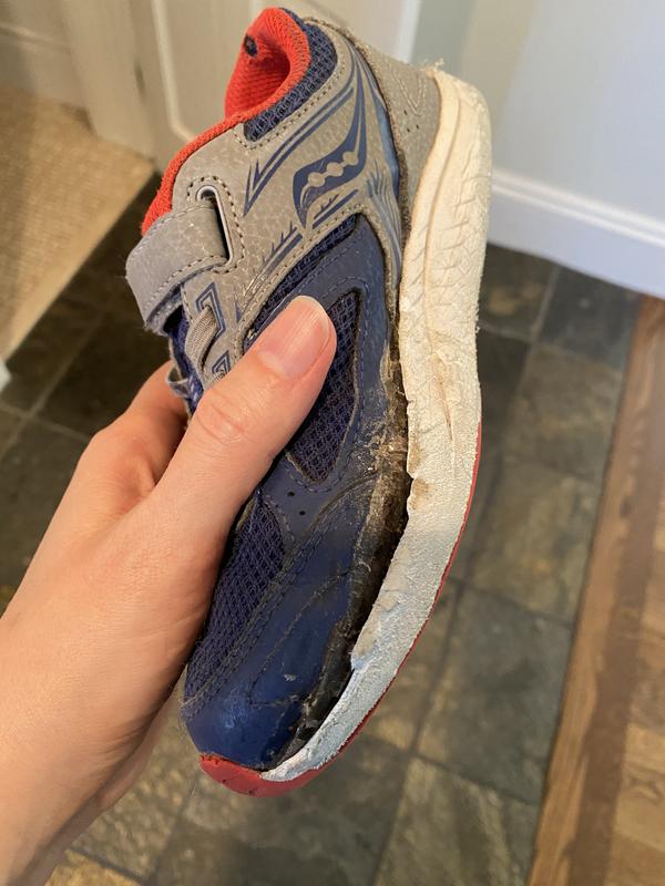 we actually tried gluing the bottom back onto the shoe, but that's not really what you want at this price point.