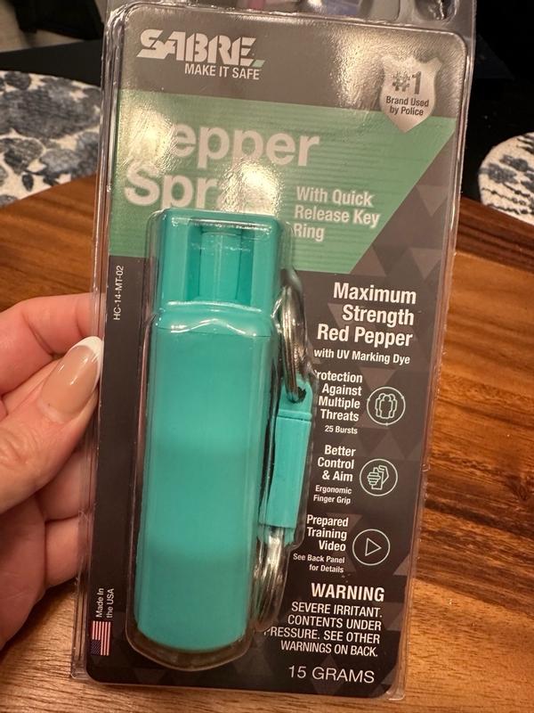 SABRE Pepper Spray Key Chain Black - Office Depot