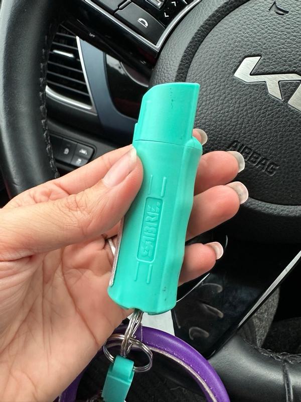 SABRE Pepper Spray Keychain with Quick Release Key Ring in Mint Green  HC-14-MT-02 - The Home Depot