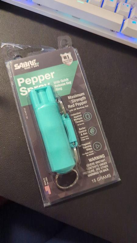 SABRE Pepper Spray Keychain w/ Quick Release Key Ring