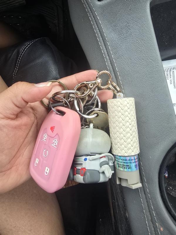 Faux Leather Pepper Spray with Snap-Clip Keychain - SABRE