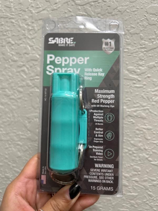 SABRE Pepper Spray Key Chain Black - Office Depot