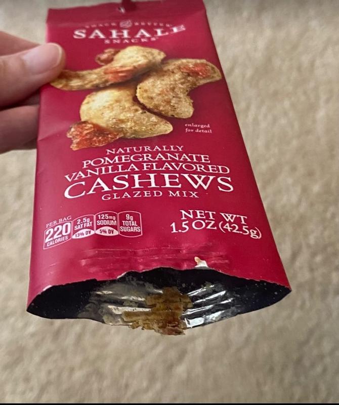 Buy Sahale Snacks Cashews, Pomegranate Vanilla Flavored, 4 oz from