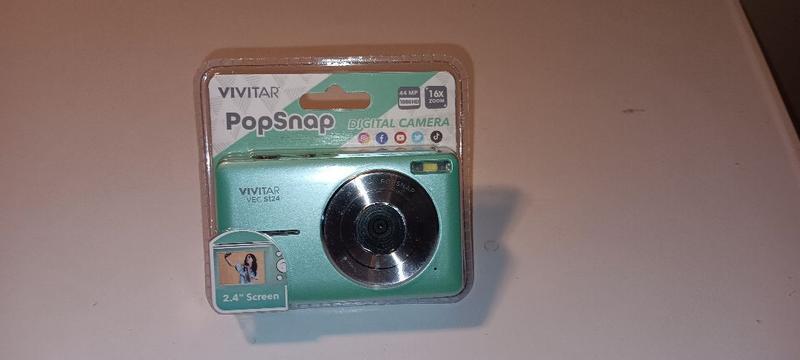 Vivitar VECS124 Popsnap Digital Camera Green 16X Zoom 1080p Green