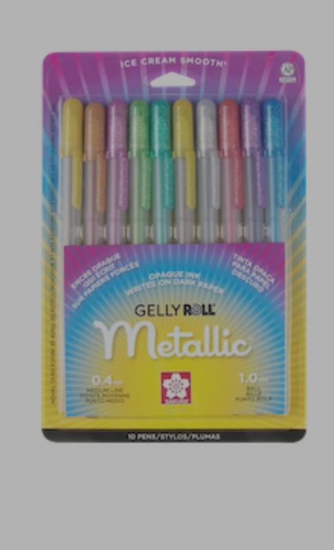 Gelly Roll Metallic Medium Point Pens 3/Pkg - Gold