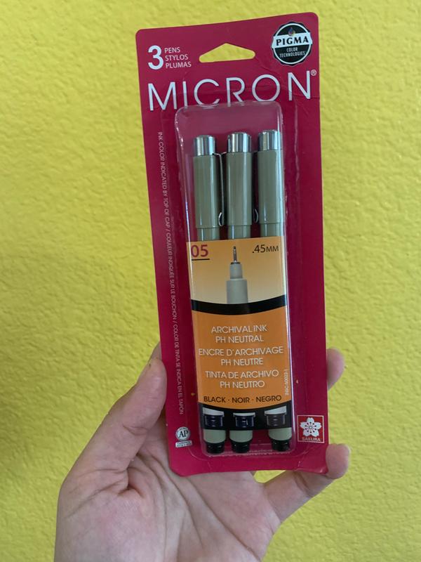 Pigma Micron Pens 05 .45mm 6 Pkg Black