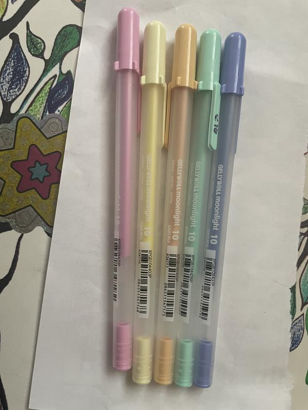 Sakura Gelly Roll Moonlight 10 Bold Pen Set 5/Pkg-Pastel - 053482508052