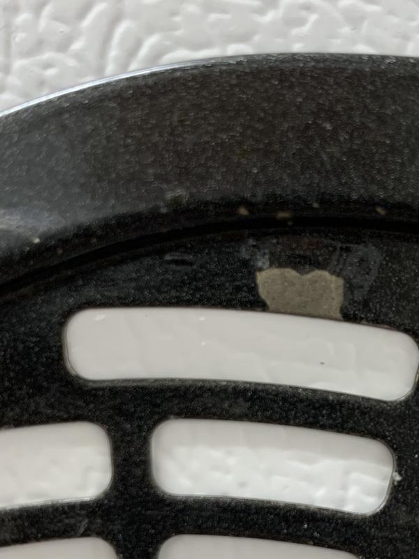 Coating flaking off frying rack