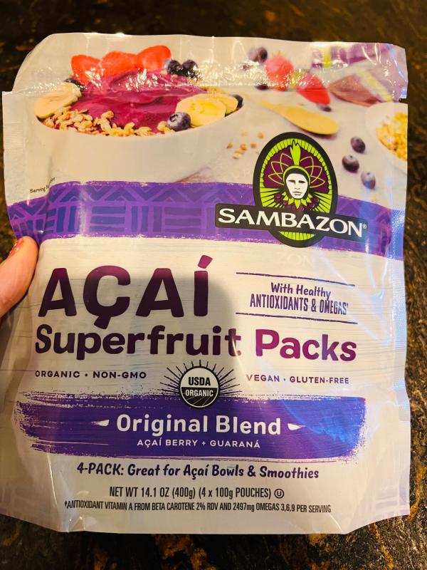 Tropical Acai Sweetened Acai Blender Pack 3.5 oz. - 60/Case