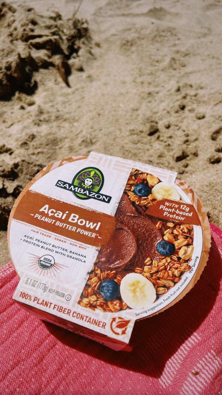 Sambazon Peanut Butter Power Organic Acai Bowl 6.1 oz. - 8/Case